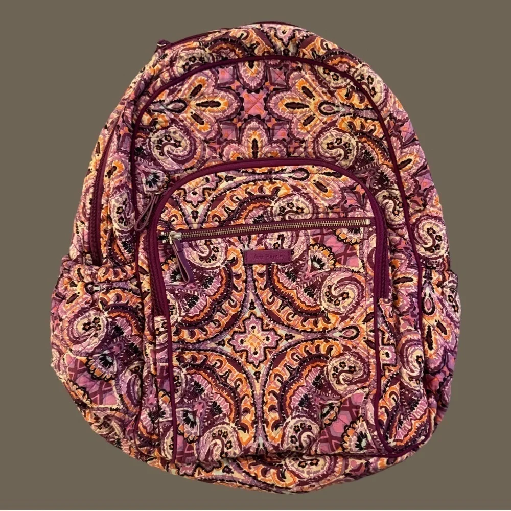 VERA BRADLEY Garden Floral Purple Backpack